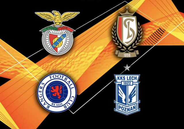 EL: Le Standard avec Benfica, les Rangers et Lech Poznan