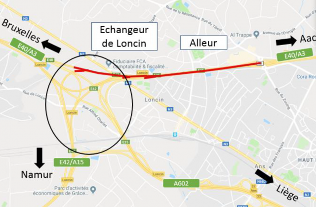 La dernière phase de la mise à 4 voies de la E40, entre Alleur et Loncin, débute ce vendredi