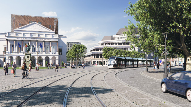 Le Gracq, le tram et les aménagements Neujean-Opéra