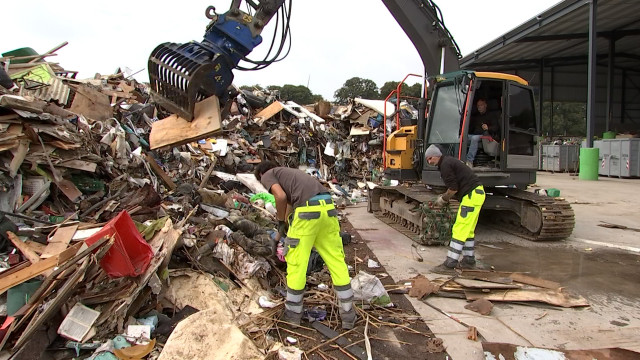 Les déchets des inondations triés et recyclés à Tinlot